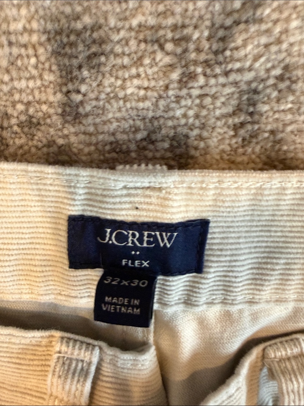 J. Crew Men's Corduroy Pants in Light Beige
